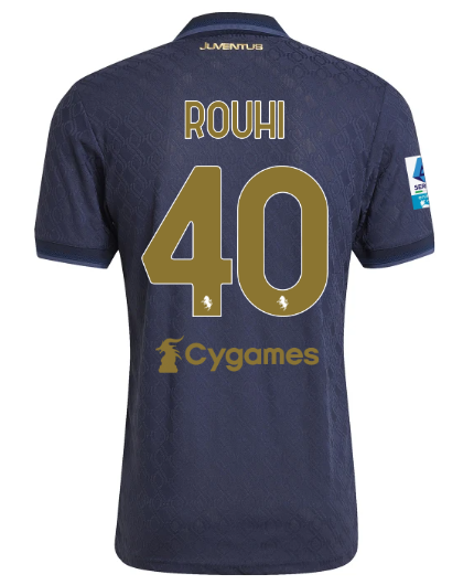 Official JUVENTUS THIRD AUTHENTIC JERSEY 202425 – 40 – ROUHI – Serie A Pack Collection - Juventus FC Gear