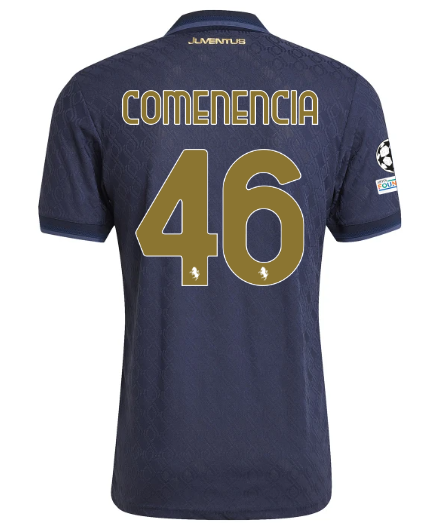 Official JUVENTUS THIRD AUTHENTIC JERSEY 202425 – 46 – COMENENCIA – Champions League Pack Collection - Juventus FC Gear