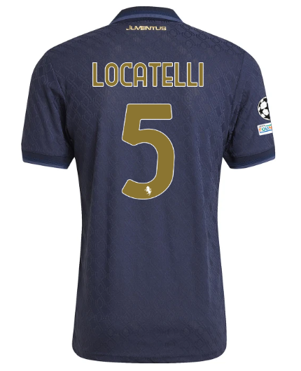 Official JUVENTUS THIRD AUTHENTIC JERSEY 202425 – 5 – LOCATELLI – Champions League Pack Collection - Juventus FC Gear