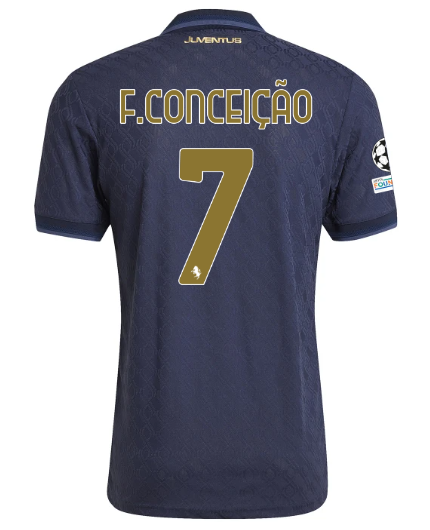 Official JUVENTUS THIRD AUTHENTIC JERSEY 202425 – 7 – F.CONCEIÇÃO – Champions League Pack Collection - Juventus FC Gear