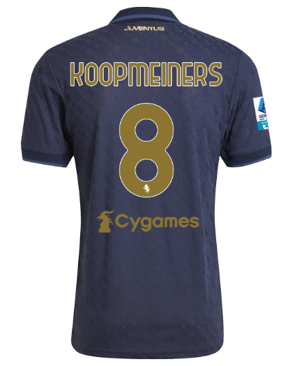 Official JUVENTUS THIRD AUTHENTIC JERSEY 202425 – 8 – KOOPMEINERS – Serie A Pack Collection - Juventus FC Gear