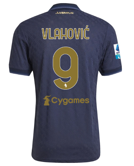 Official JUVENTUS THIRD AUTHENTIC JERSEY 202425 – 9 – VLAHOVIĆ – Serie A Pack Collection - Juventus FC Gear