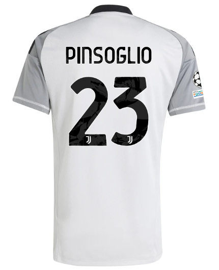 Official JUVENTUS THIRD GOALKEEPER JERSEY 202425 – 23 – PINSOGLIO – Champions League Pack Collection - Juventus FC Gear