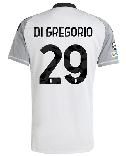 Official JUVENTUS THIRD GOALKEEPER JERSEY 202425 – 29 – DI GREGORIO – Champions League Pack Collection - Juventus FC Gear