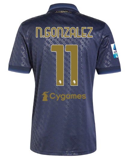 Official JUVENTUS THIRD JERSEY 202425 – 11 – N.GONZALEZ – Serie A Pack Collection - Juventus FC Gear