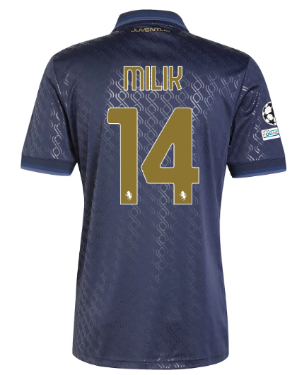 Official JUVENTUS THIRD JERSEY 202425 – 14 – MILIK – Champions League Pack Collection - Juventus FC Gear