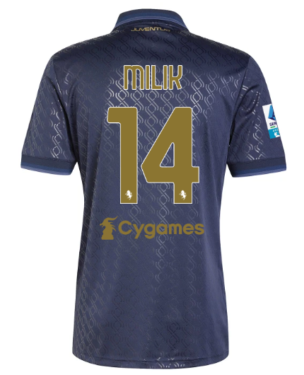 Official JUVENTUS THIRD JERSEY 202425 – 14 – MILIK – Serie A Pack Collection - Juventus FC Gear