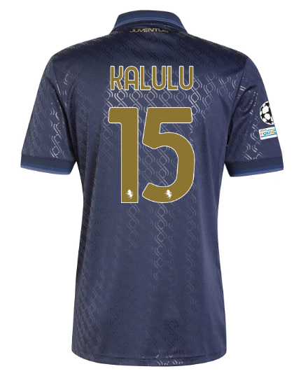 Official JUVENTUS THIRD JERSEY 202425 – 15 – KALULU – Champions League Pack Collection - Juventus FC Gear