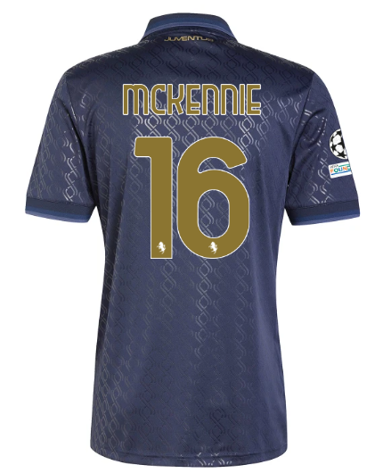 Official JUVENTUS THIRD JERSEY 202425 – 16 – MCKENNIE – Champions League Pack Collection - Juventus FC Gear