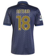 Official JUVENTUS THIRD JERSEY 202425 – 18 – ARTHUR – Champions League Pack Collection - Juventus FC Gear