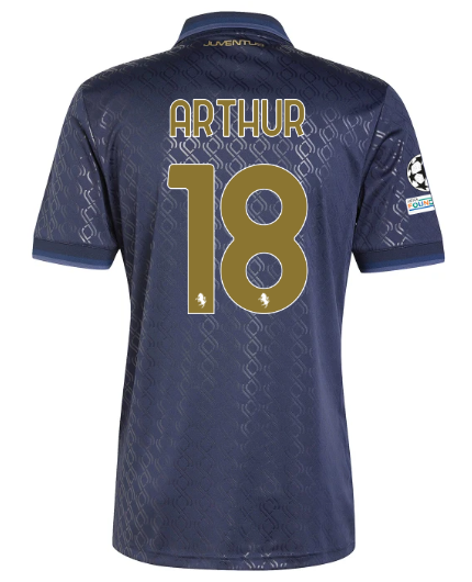 Official JUVENTUS THIRD JERSEY 202425 – 18 – ARTHUR – Champions League Pack Collection - Juventus FC Gear