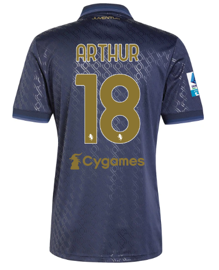 Official JUVENTUS THIRD JERSEY 202425 – 18 – ARTHUR – Serie A Pack Collection - Juventus FC Gear