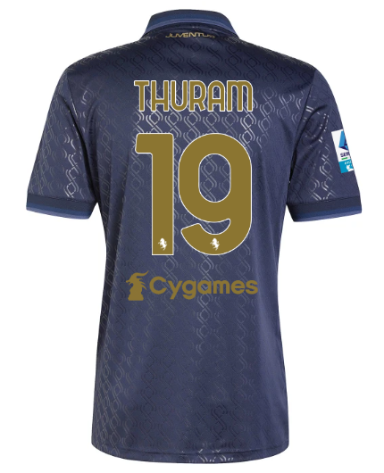 Official JUVENTUS THIRD JERSEY 202425 – 19 – THURAM – Serie A Pack Collection - Juventus FC Gear