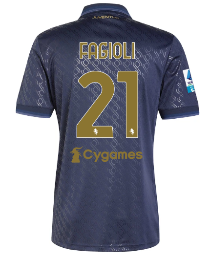 Official JUVENTUS THIRD JERSEY 202425 – 21 – FAGIOLI – Champions League Pack Collection - Juventus FC Gear