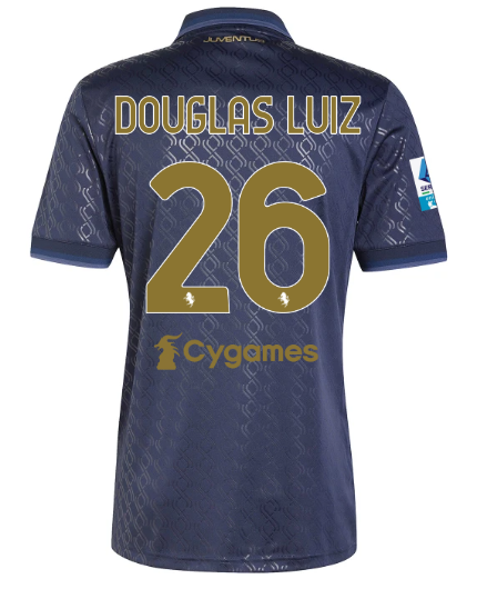 Official JUVENTUS THIRD JERSEY 202425 – 26 – DOUGLAS LUIZ – Serie A Pack Collection - Juventus FC Gear