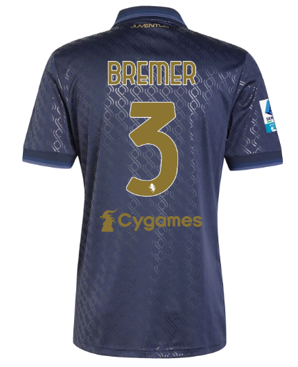Official JUVENTUS THIRD JERSEY 202425 – 3 – BREMER – Serie A Pack Collection - Juventus FC Gear