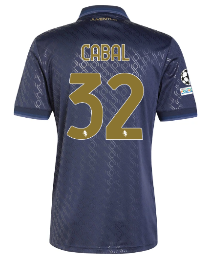 Official JUVENTUS THIRD JERSEY 202425 – 32 – CABAL – Champions League Pack Collection - Juventus FC Gear