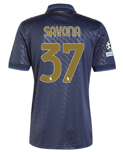 Official JUVENTUS THIRD JERSEY 202425 – 37 – SAVONA – Champions League Pack Collection - Juventus FC Gear