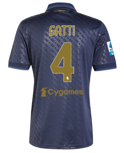 Official JUVENTUS THIRD JERSEY 202425 – 4 – GATTI – Serie A Pack Collection - Juventus FC Gear