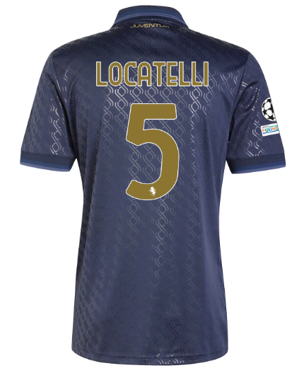 Official JUVENTUS THIRD JERSEY 202425 – 5 – LOCATELLI – Champions League Pack Collection - Juventus FC Gear