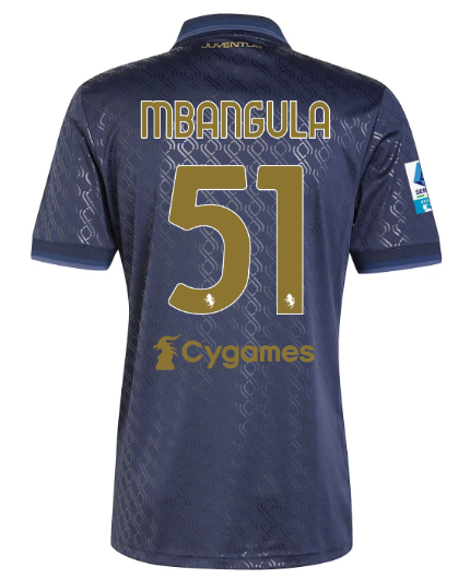 Official JUVENTUS THIRD JERSEY 202425 – 51 – MBANGULA – Serie A Pack Collection - Juventus FC Gear