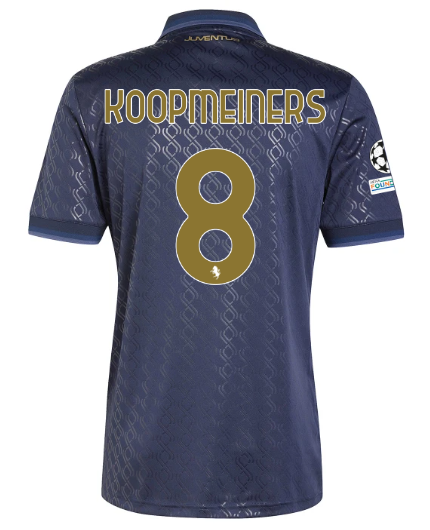 Official JUVENTUS THIRD JERSEY 202425 – 8 – KOOPMEINERS – Champions League Pack Collection - Juventus FC Gear