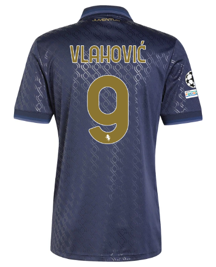 Official JUVENTUS THIRD JERSEY 202425 – 9 – VLAHOVIĆ – Champions League Pack Collection - Juventus FC Gear