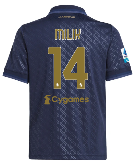 Official JUVENTUS THIRD JERSEY 202425 – KIDS – 14 – MILIK – Serie A Pack Collection - Juventus FC Gear
