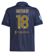 Official JUVENTUS THIRD JERSEY 202425 – KIDS – 18 – ARTHUR – Serie A Pack Collection - Juventus FC Gear