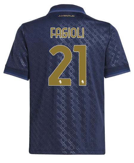 Official JUVENTUS THIRD JERSEY 202425 – KIDS – 21 – FAGIOLI Collection - Juventus FC Gear