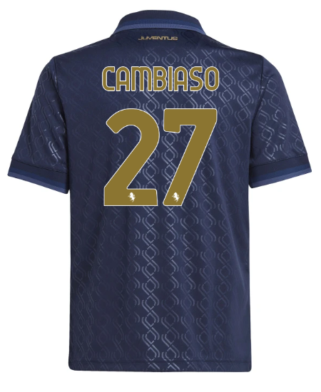 Official JUVENTUS THIRD JERSEY 202425 – KIDS – 27 – CAMBIASO Collection - Juventus FC Gear