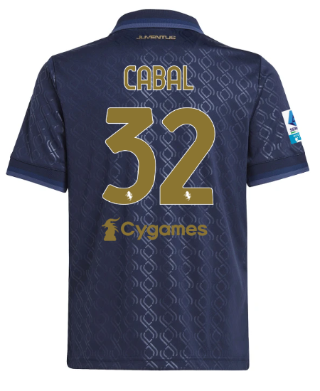 Official JUVENTUS THIRD JERSEY 202425 – KIDS – 32 – CABAL – Serie A Pack Collection - Juventus FC Gear