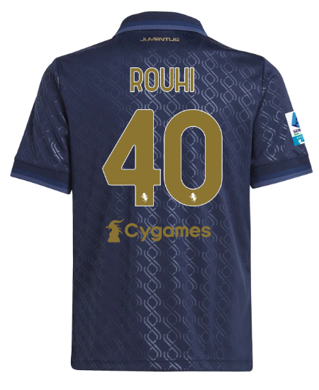 Official JUVENTUS THIRD JERSEY 202425 – KIDS – 40 – ROUHI – Serie A Pack Collection - Juventus FC Gear