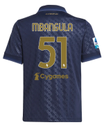 Official JUVENTUS THIRD JERSEY 202425 – KIDS – 51 – MBANGULA – Serie A Pack Collection - Juventus FC Gear