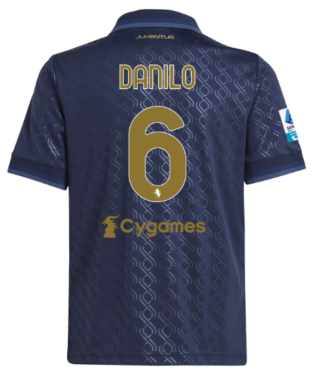 Official JUVENTUS THIRD JERSEY 202425 – KIDS – 6 – DANILO – Serie A Pack Collection - Juventus FC Gear