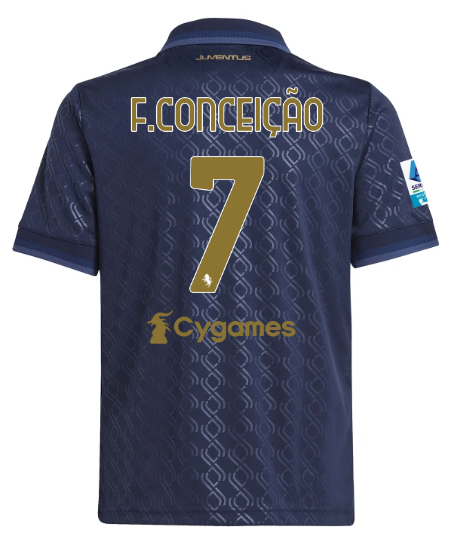 Official JUVENTUS THIRD JERSEY 202425 – KIDS – 7 – F.CONCEIÇÃO – Serie A Pack Collection - Juventus FC Gear