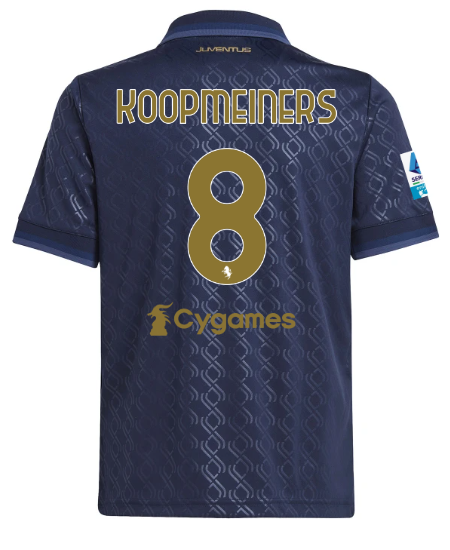 Official JUVENTUS THIRD JERSEY 202425 – KIDS – 8 – KOOPMEINERS – Serie A Pack Collection - Juventus FC Gear