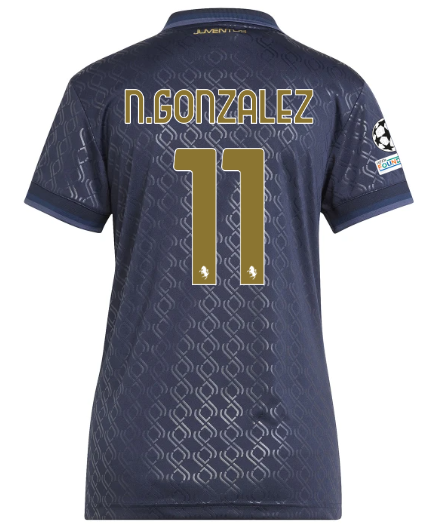 Official JUVENTUS THIRD JERSEY 202425 – WOMEN – 11 – N.GONZALEZ – Champions League Pack Collection - Juventus FC Gear