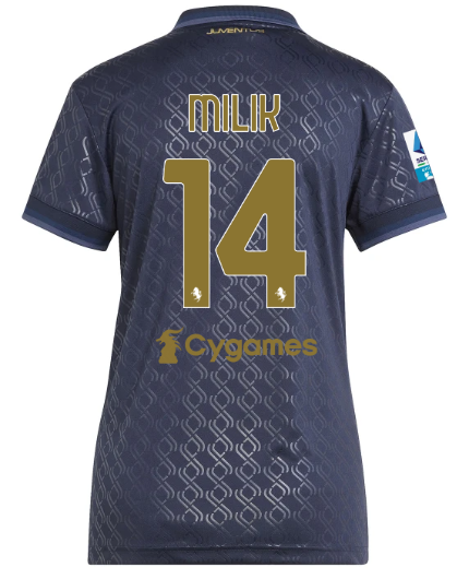 Official JUVENTUS THIRD JERSEY 202425 – WOMEN – 14 – MILIK – Serie A Pack Collection - Juventus FC Gear