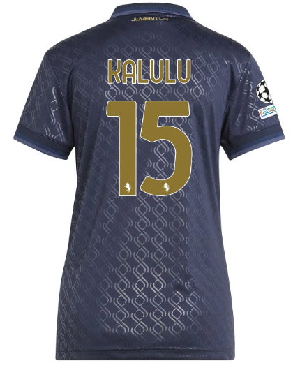 Official JUVENTUS THIRD JERSEY 202425 – WOMEN – 15 – KALULU – Champions League Pack Collection - Juventus FC Gear