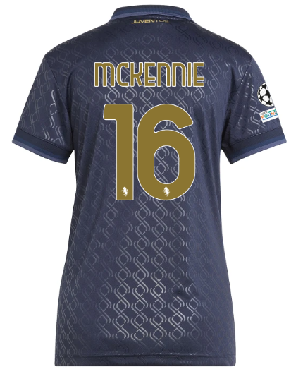 Official JUVENTUS THIRD JERSEY 202425 – WOMEN – 16 – MCKENNIE – Champions League Pack Collection - Juventus FC Gear