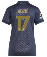 Official JUVENTUS THIRD JERSEY 202425 – WOMEN – 17 – ADZIĆ – Champions League Pack Collection - Juventus FC Gear