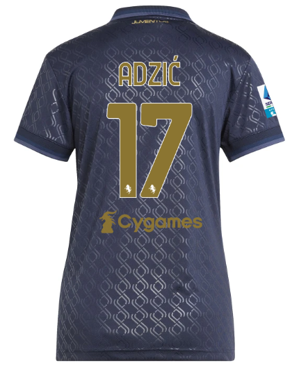 Official JUVENTUS THIRD JERSEY 202425 – WOMEN – 17 – ADZIĆ – Serie A Pack Collection - Juventus FC Gear