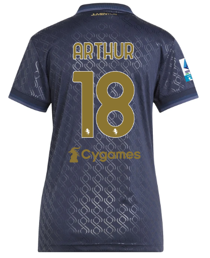 Official JUVENTUS THIRD JERSEY 202425 – WOMEN – 18 – ARTHUR – Serie A Pack Collection - Juventus FC Gear