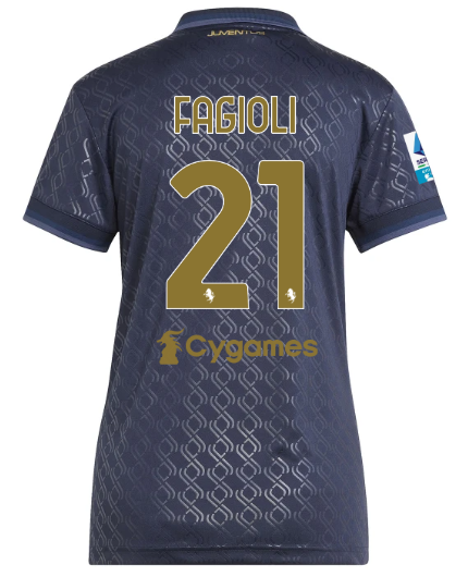 Official JUVENTUS THIRD JERSEY 202425 – WOMEN – 21 – FAGIOLI – Serie A Pack Collection - Juventus FC Gear