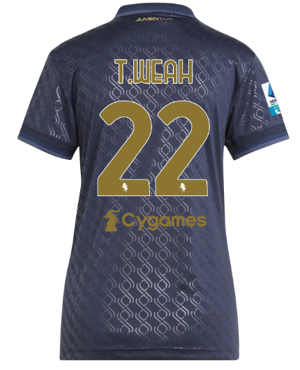 Official JUVENTUS THIRD JERSEY 202425 – WOMEN – 22 – T.WEAH – Serie A Pack Collection - Juventus FC Gear