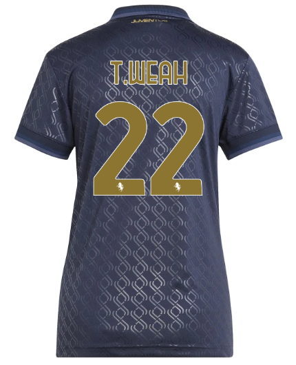 Official JUVENTUS THIRD JERSEY 202425 – WOMEN – 22 – T.WEAH Collection - Juventus FC Gear
