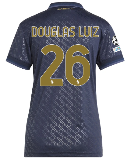 Official JUVENTUS THIRD JERSEY 202425 – WOMEN – 26 – DOUGLAS LUIZ – Champions League Pack Collection - Juventus FC Gear