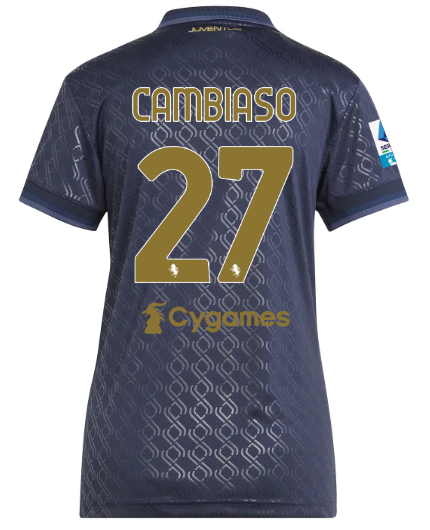Official JUVENTUS THIRD JERSEY 202425 – WOMEN – 27 – CAMBIASO – Serie A Pack Collection - Juventus FC Gear