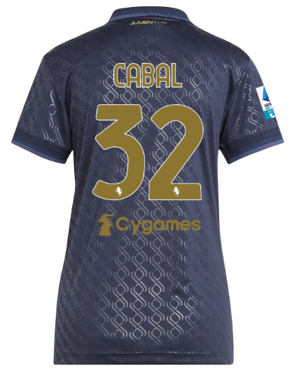 Official JUVENTUS THIRD JERSEY 202425 – WOMEN – 32 – CABAL – Serie A Pack Collection - Juventus FC Gear